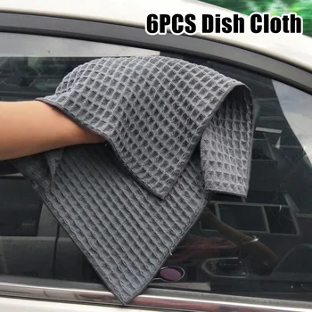 6pcs Microfiber Multipurpose Solid Towels Fast Drying Non Scratch Waffle Weave Dish Cloth Rags Ultra Absorbent Kitchen Cleaning
6pcs Microfiber Multipurpose Solid Towels Fast Drying Non Scratch Waffle Weave Dish Cloth Rags Ultra Absorbent Kitchen Cleaning