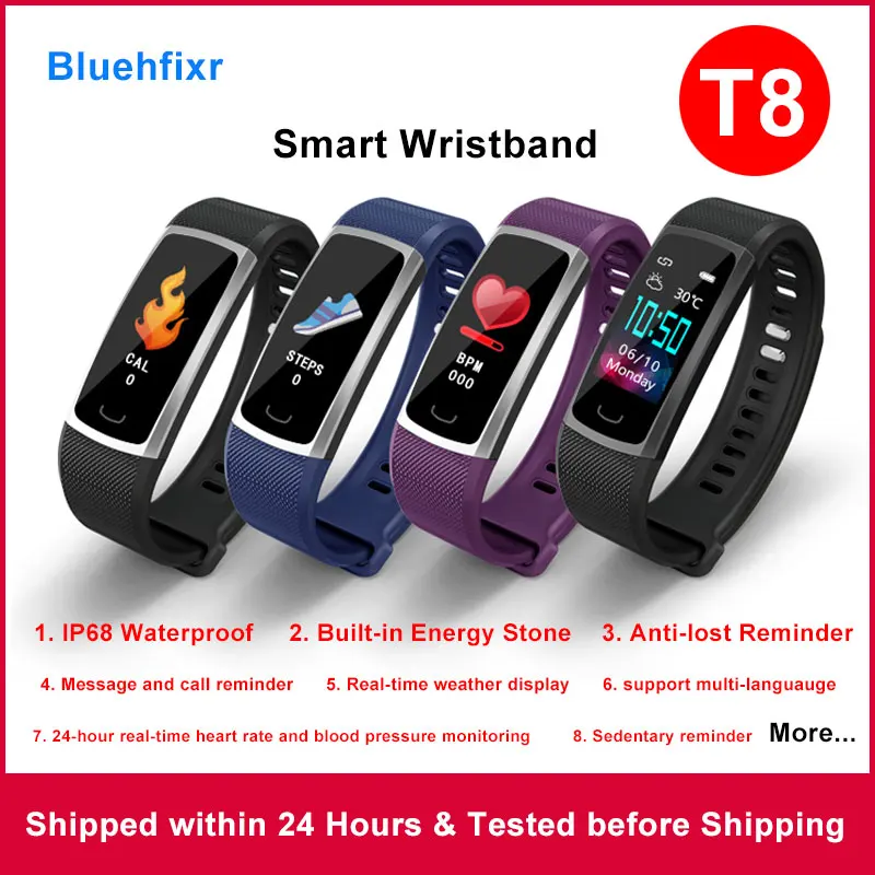 T8 Smart Wristband Men Women Kid Smart Bracelet Weather Display Sport Smart Band Heart Rate Activity Fitness Tracker Smart Watch
T8 Smart Wristband Men Women Kid Smart Bracelet Weather Display Sport Smart Band Heart Rate Activity Fitness Tracker Smart Watch