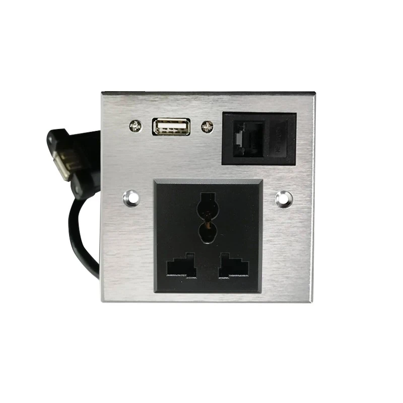 Aluminum Alloy Panel Socket AC Socket USB Charger Port Network Port Multi-functional Desktop Panel Socket 86Ч86mm
Aluminum Alloy Panel Socket AC Socket USB Charger Port Network Port Multi-functional Desktop Panel Socket 86Ч86mm