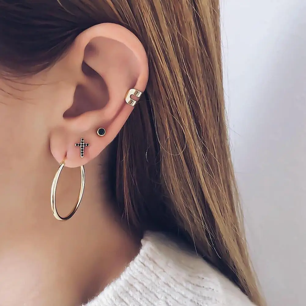 ALYXUY Vintage Black Crystal Cross Drop Earrings for Women Big Round Circle Alloy Earring Set Fashion Jewelry Accessories
ALYXUY Vintage Black Crystal Cross Drop Earrings for Women Big Round Circle Alloy Earring Set Fashion Jewelry Accessories