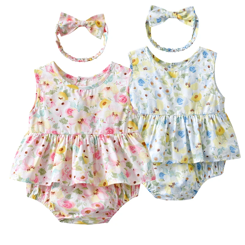 TOU Newborn Baby Romper Infant Girls Sleeveless Pastoral Floral Jumpsuit Skirt Toddler Summer One-Piece Outfits With Headband
TOU Newborn Baby Romper Infant Girls Sleeveless Pastoral Floral Jumpsuit Skirt Toddler Summer One-Piece Outfits With Headband