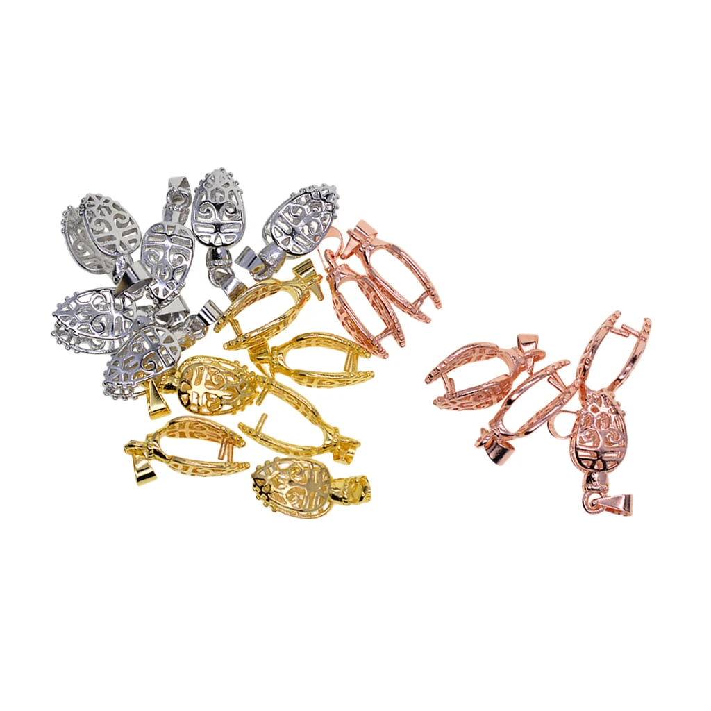 18 Pieces Brass Gemstone Crystal Charms Pendant Pinch Bail Metal Clasp Clips Connector Finding for Jewelry Making DIY Craft 18 Pieces Brass Gemstone Crystal Charms Pendant Pinch Bail Metal Clasp Clips Connector Finding for Jewelry Making DIY Craft