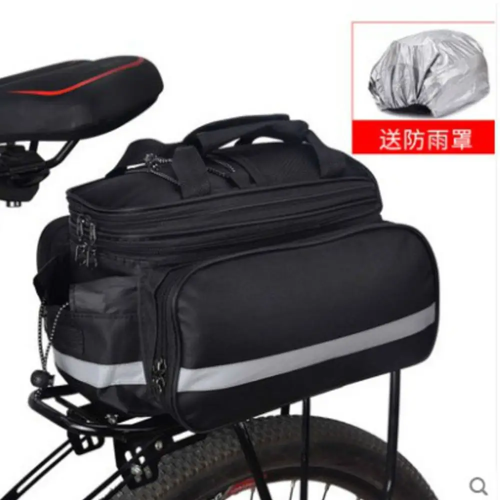 

Capacity Handbag Expandable Cycling Pack Waterproof With Rain Cover Bicycle Bag Saddle Bags Seat Pannier Pouch Rear Seat Bag