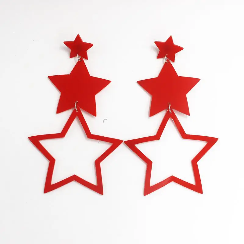 Exaggerated Red Long Tassel Hollow Out Stars Shape Acrylic Drop Earrings for Female Fashion Big Dangle Earrings Jewelry Brincos
Exaggerated Red Long Tassel Hollow Out Stars Shape Acrylic Drop Earrings for Female Fashion Big Dangle Earrings Jewelry Brincos