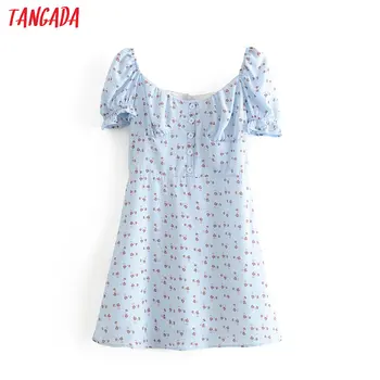 Tangada French style women floral print beach dress for holiday short sleeve females chiffon mini dresses 6M06
Tangada French style women floral print beach dress for holiday short sleeve females chiffon mini dresses 6M06
