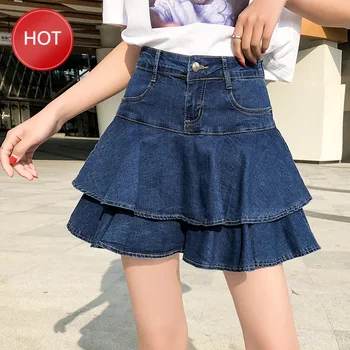 Summer Streetwear Girl'S Cake Short Jeans Skirts Mujer Plus Size Women Ruffles Pleated Mini Denim Skorts 3Xl 5Xl
Summer Streetwear Girl'S Cake Short Jeans Skirts Mujer Plus Size Women Ruffles Pleated Mini Denim Skorts 3Xl 5Xl