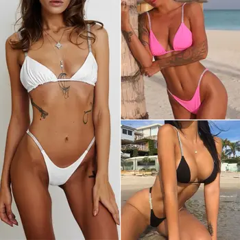 2020 Fashion Women Two Pieces Bikinis Sets Sexy Brazilian Ladies Bathing Suit Swimwear Bra+V Thong Female Summer Beach Swimsuit
2020 Fashion Women Two Pieces Bikinis Sets Sexy Brazilian Ladies Bathing Suit Swimwear Bra+V Thong Female Summer Beach Swimsuit