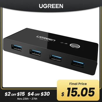 Ugreen USB Switch KVM Switch USB 2.0 3.0 Printer Box 2 In 4 Out Computer Peripherals KVM Switches for PC Moniter USB Sharing Box
Ugreen USB Switch KVM Switch USB 2.0 3.0 Printer Box 2 In 4 Out Computer Peripherals KVM Switches for PC Moniter USB Sharing Box