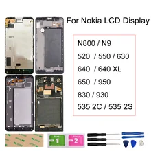 Écran tactile LCD, pour Nokia Lumia 535 2C/535 2S, pour Nokia Lumia 800 N9 520 550 630 640 XL 650 950 830 930=
