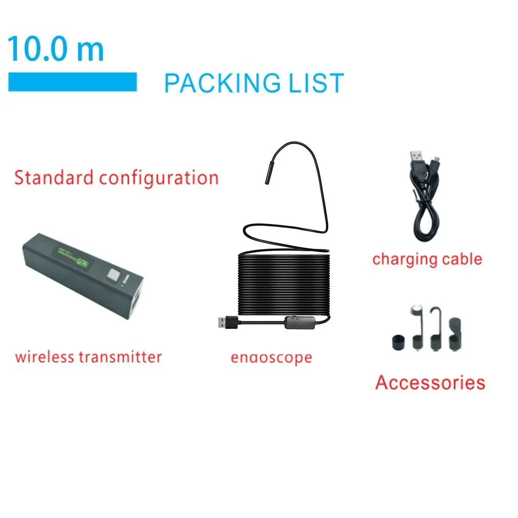LESHP 1200P HD Wireless USB Endoscope Mini Camera Waterproof Portable 8mm Lens Phone Borescope For IOS Android PC 2/3.5/5/7/10m
LESHP 1200P HD Wireless USB Endoscope Mini Camera Waterproof Portable 8mm Lens Phone Borescope For IOS Android PC 2/3.5/5/7/10m