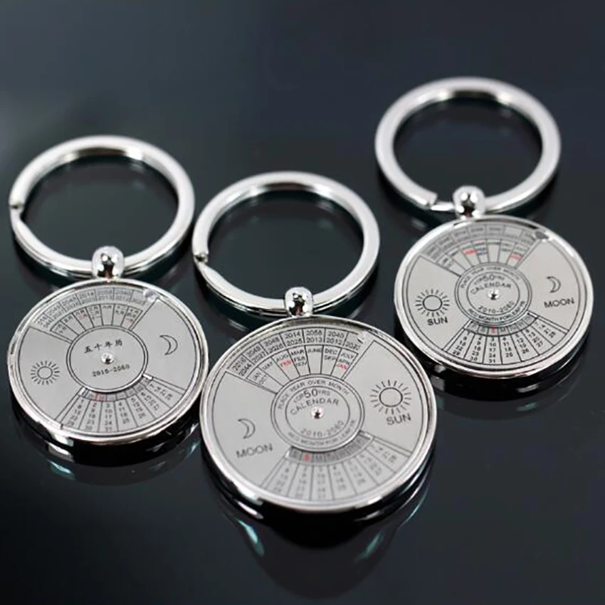 1PC Mini Perpetual Calendar 2019 Keychains Unique Metal Keyring Sun Moon Carving 2010 to 2060 Calendar Key Ring Customize LOGO
1PC Mini Perpetual Calendar 2019 Keychains Unique Metal Keyring Sun Moon Carving 2010 to 2060 Calendar Key Ring Customize LOGO