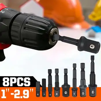 8pc Drill Socket Adapter for Impact Driver with Hex Shank to Square Socket Drill Bits Bar Extension 1/4" 3/8" 1/2 Bit Set
8pc Drill Socket Adapter for Impact Driver with Hex Shank to Square Socket Drill Bits Bar Extension 1/4" 3/8" 1/2 Bit Set