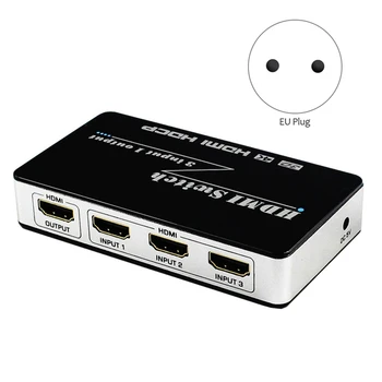 HDMI Switcher 3 Points 1 4K HD HDMI Splitter with Remote Control with Remote Control Switching Function(EU Plug)
HDMI Switcher 3 Points 1 4K HD HDMI Splitter with Remote Control with Remote Control Switching Function(EU Plug)