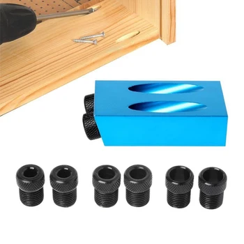 1Set 15 Degree Angle Pocket Hole Jig Kit Wood Joining Pocket Hole Jig Drilling Holes Guide Locator For Woodworking Hole Punching
1Set 15 Degree Angle Pocket Hole Jig Kit Wood Joining Pocket Hole Jig Drilling Holes Guide Locator For Woodworking Hole Punching