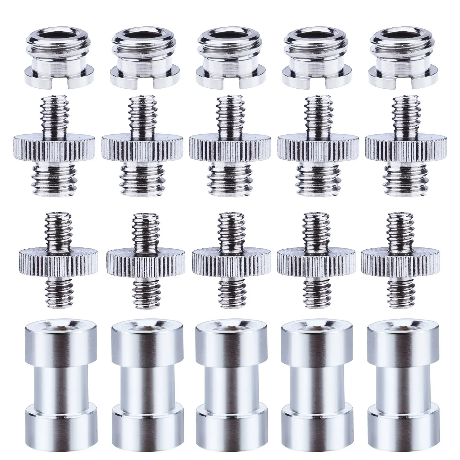 21 Pcs 1/4" 3/8" Converter Threaded Screws Adapter Mount Set for Camera Tripod Monopod Ballhead Tripod Heads Accessories
21 Pcs 1/4" 3/8" Converter Threaded Screws Adapter Mount Set for Camera Tripod Monopod Ballhead Tripod Heads Accessories