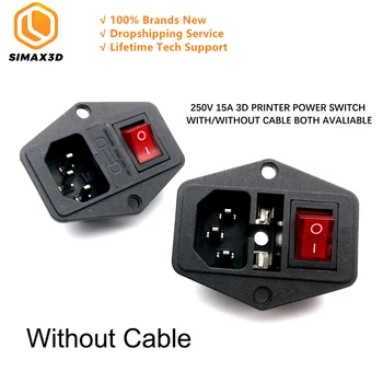 SIMAX3D 3d printer switch 15A 250V Power switch 3pin AC power socket with red triple Rocker Switch with fuse for 3d printer kits
SIMAX3D 3d printer switch 15A 250V Power switch 3pin AC power socket with red triple Rocker Switch with fuse for 3d printer kits