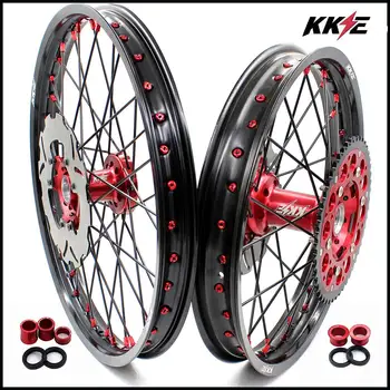 KKE 21/18 ENDURO WHEELS SET FOR HONDA CRF250R 04-13 CRF450R 02-12 RED NIPPLE BLACK SPOKE DISCS
KKE 21/18 ENDURO WHEELS SET FOR HONDA CRF250R 04-13 CRF450R 02-12 RED NIPPLE BLACK SPOKE DISCS
