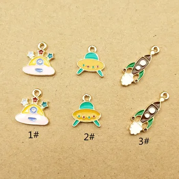 10pcs enamel rocket and spaceship charm for jewelry making fashion earring pendant necklace and bracelet charms
10pcs enamel rocket and spaceship charm for jewelry making fashion earring pendant necklace and bracelet charms