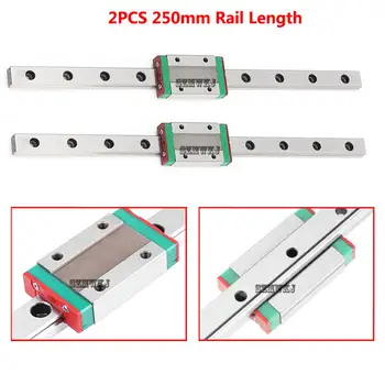 Set of 2x 250mm Miniature CNC Linear Rail Sliding Motion Mini Slide Rail Linear Guide W/ MGN12H Sliding Block CNC 3D Printer DIY
Set of 2x 250mm Miniature CNC Linear Rail Sliding Motion Mini Slide Rail Linear Guide W/ MGN12H Sliding Block CNC 3D Printer DIY