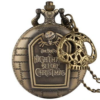 Retro Bronze The Nightmare Before Christmas Pocket Watch Jack Skellington Tim Burton Movie Kid Pendant Clock Gift with Accessory
Retro Bronze The Nightmare Before Christmas Pocket Watch Jack Skellington Tim Burton Movie Kid Pendant Clock Gift with Accessory