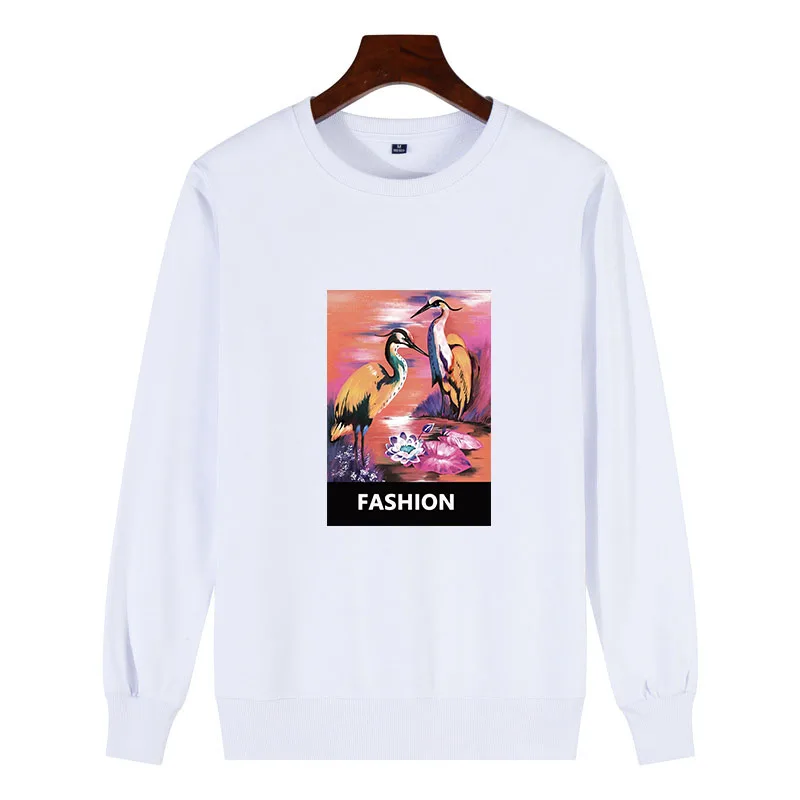 Animal Heron bird Print Color after the filter Women 100% Cotton Sweatshirt Street fashion male image Womens Pullover 
Animal Heron bird Print Color after the filter Women 100% Cotton Sweatshirt Street fashion male image Womens Pullover
