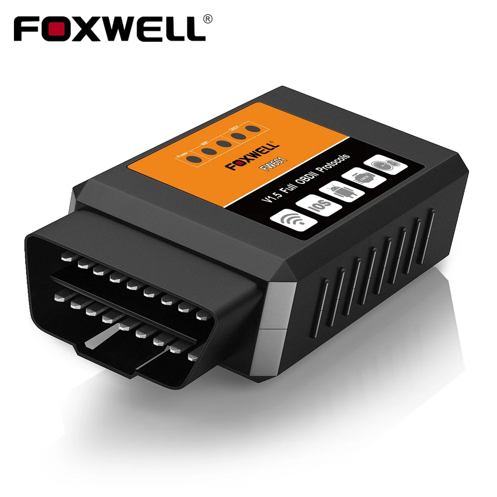Сканер FOXWELL FW601 универсальный OBD2 WIFI ELM327 V 1 5 PIC18F25K80 для iPhone IOS OBDII сканер OBD 2 ELM 327 V1.5 Wi