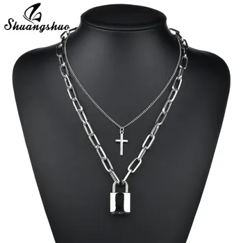 Shuangshuo Steampunk Jewelry Hip Hop Padlock Layers Punk Long Chain Lock Necklace & Pendants for Women Eboy Boho Girlfriend Gift
Shuangshuo Steampunk Jewelry Hip Hop Padlock Layers Punk Long Chain Lock Necklace & Pendants for Women Eboy Boho Girlfriend Gift