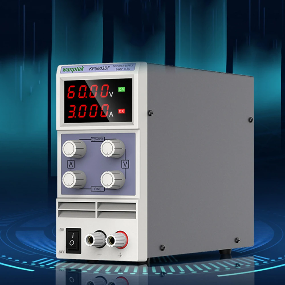 

KPS603DF Adjustable High precision double LED display switch DC Power Supply protection function 60V3A 110V-230V 0.1V/0.001A EU