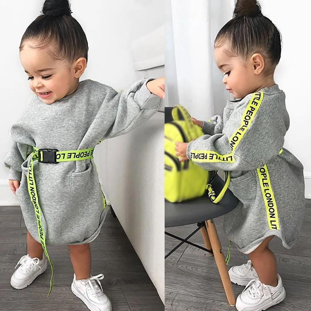 Toddler Kids Baby Girls Long Sleeve Letter Pocket Belt Princess Dress Clothes
Toddler Kids Baby Girls Long Sleeve Letter Pocket Belt Princess Dress Clothes