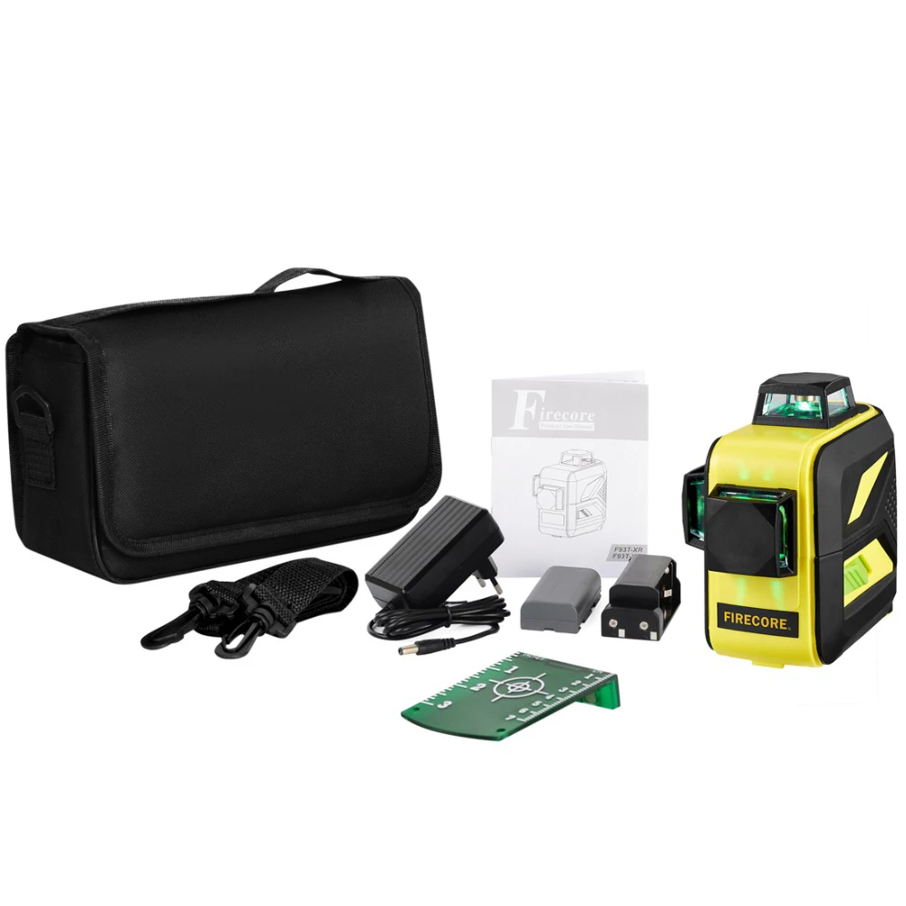 F93T-XR/XG 12 Lines 3D Green/Red Laser Level Level Self-Leveling 360 Horizontal And Vertical Cross Powerful Laser Level
F93T-XR/XG 12 Lines 3D Green/Red Laser Level Level Self-Leveling 360 Horizontal And Vertical Cross Powerful Laser Level
