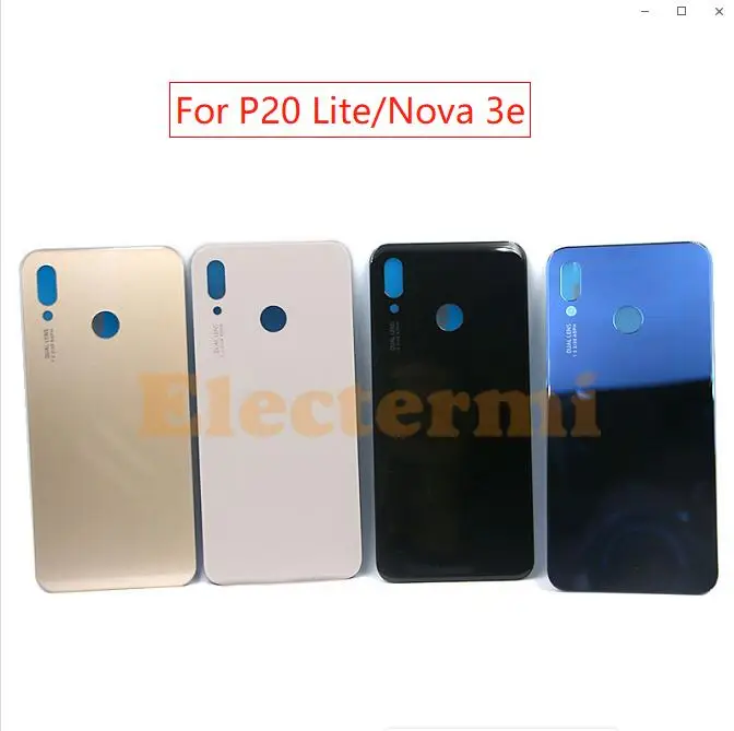 Для Huawei P20 Lite задняя крышка аккумулятора стеклянная Tapa с объективом камеры Nova 3e