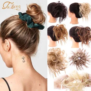 TALANG Synthetic Curly Chignon Messy Scrunchie Elastic Rubber Band Hair Buns Wrap on Ponytail Natural Fake Hair Blonde Grey
TALANG Synthetic Curly Chignon Messy Scrunchie Elastic Rubber Band Hair Buns Wrap on Ponytail Natural Fake Hair Blonde Grey