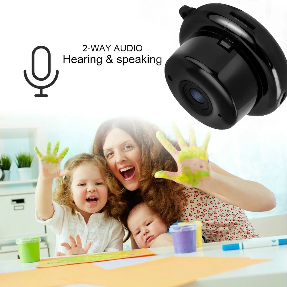 IR Night Vision 180 Degree Wide Angle WIFI IP Wireless Mini Camera Home Baby Security Remote Smart Motion Detection Monitor
IR Night Vision 180 Degree Wide Angle WIFI IP Wireless Mini Camera Home Baby Security Remote Smart Motion Detection Monitor