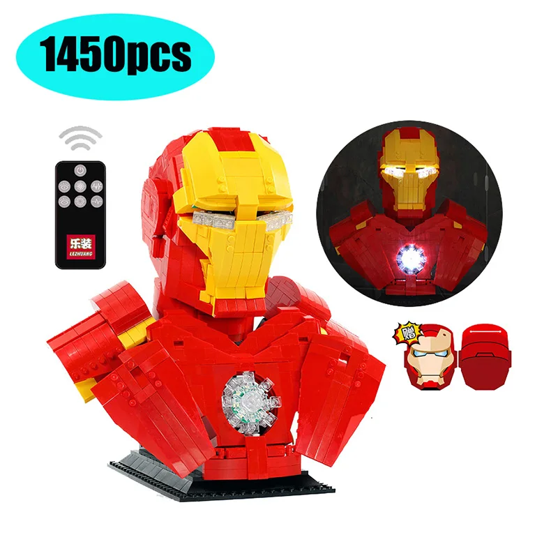 LZ19303 lepining Marvel Avengers Iron Man Bust With Light Collection Model Funny Toys Building Blocks Bricks For Kids Gifts
LZ19303 lepining Marvel Avengers Iron Man Bust With Light Collection Model Funny Toys Building Blocks Bricks For Kids Gifts