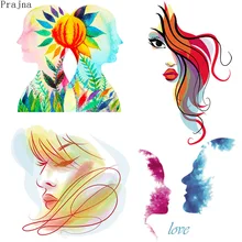 בפראנה אישה ברזל על העברת תיקונים לבגדי פסים חום ויניל העברת תג פרפר תיקון תרמית מדבקות על בגדים(China)