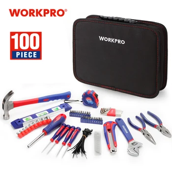 WORKPRO 100PC Household Tool Set Kitchen Mechanic Tool Kit Pliers Screwdrivers Sockets Wrenches Hammer Knife
WORKPRO 100PC Household Tool Set Kitchen Mechanic Tool Kit Pliers Screwdrivers Sockets Wrenches Hammer Knife