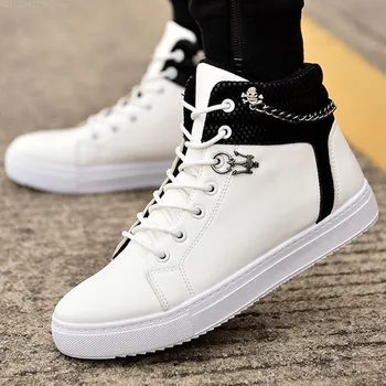 NEW Men's Sneakers Boots 2020 Matte Leather High Top Men's Shoes Large Size Size Retro Casual Men's Boots Male Vulcanized shoes
NEW Men's Sneakers Boots 2020 Matte Leather High Top Men's Shoes Large Size Size Retro Casual Men's Boots Male Vulcanized shoes