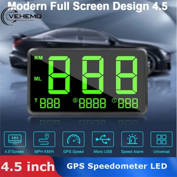 Vehemo 4.5 Inch 2W Wired GPS Speedometer Over-Speed Alarm Safety Dashboard LED Screen C80 Car Motorcycle Digital Display Speed
Vehemo 4.5 Inch 2W Wired GPS Speedometer Over-Speed Alarm Safety Dashboard LED Screen C80 Car Motorcycle Digital Display Speed