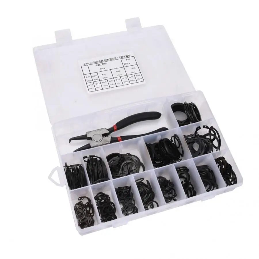 stainless steel washers 280Pcs Retaining Circlip Carbon Spring Steel with 1Pc Pliers Fastener Assortment Kits circlips
stainless steel washers 280Pcs Retaining Circlip Carbon Spring Steel with 1Pc Pliers Fastener Assortment Kits circlips