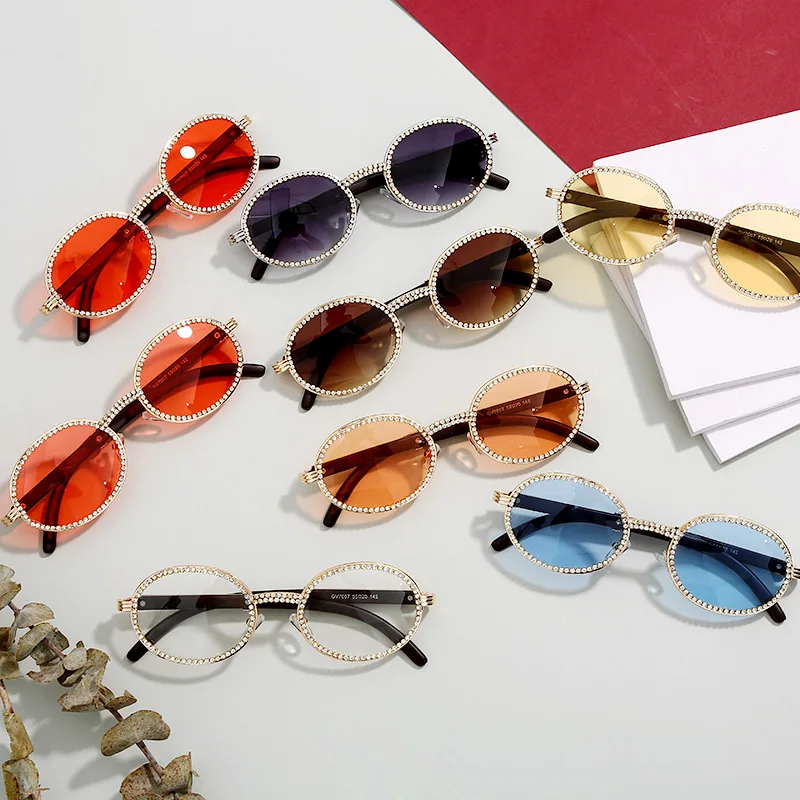 Винтажные круглые бриллиантовые солнцезащитные очки для мужчин 2020 новые