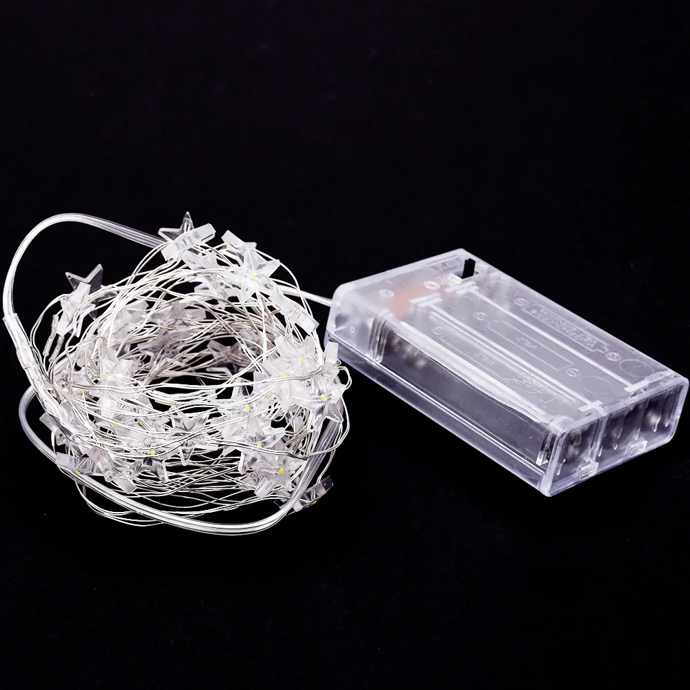 Five-Pointed Star Shape 5 M 50 Lights 3AA Battery Box Copper Light String Christmas Party Decoration Silver Wire String Lights
Five-Pointed Star Shape 5 M 50 Lights 3AA Battery Box Copper Light String Christmas Party Decoration Silver Wire String Lights