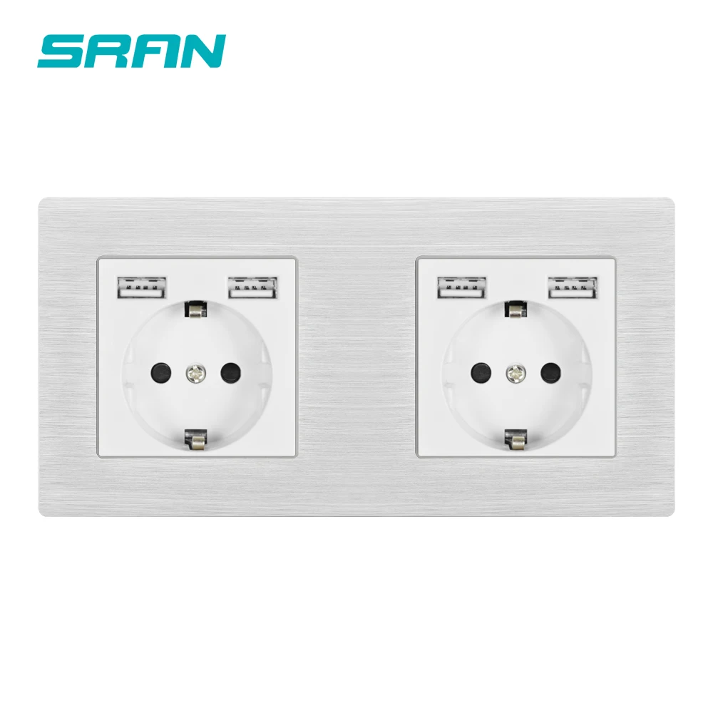 Wall 16A EU Standard Multi Way Power Socket Plug Grounded Electrical Socket with usb outlet strip Aluminum alloy panel family ho
Wall 16A EU Standard Multi Way Power Socket Plug Grounded Electrical Socket with usb outlet strip Aluminum alloy panel family ho
