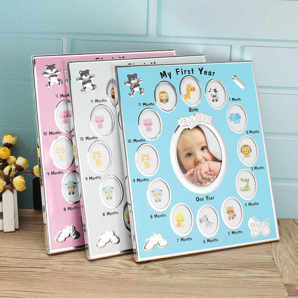 Pink/Blue/White My First Year Baby Gift Kids Birthday Gift Home Family Decoration Ornaments 12 Months Picture Photo Frame 
Pink/Blue/White My First Year Baby Gift Kids Birthday Gift Home Family Decoration Ornaments 12 Months Picture Photo Frame