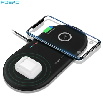 Fast 2 in 1 Dual Wireless Charger Pad for Airpods Pro iPhone 8 X XR XS 11 Samsung S20 S10 Xiaomi Mi 10 QI Induction 20W Charging
Fast 2 in 1 Dual Wireless Charger Pad for Airpods Pro iPhone 8 X XR XS 11 Samsung S20 S10 Xiaomi Mi 10 QI Induction 20W Charging