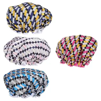 4pcs/pack Waterproof Bathing Caps Double Layer Printing Shower Caps Thicknesses Bath Caps Bathing Cap For Girls Women 
4pcs/pack Waterproof Bathing Caps Double Layer Printing Shower Caps Thicknesses Bath Caps Bathing Cap For Girls Women