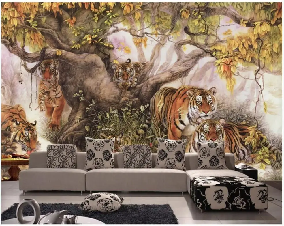 Custom photo 3d wallpaper Chinese style tiger forest background living room home decor 3d wall murals wallpaper for walls 3 d
Custom photo 3d wallpaper Chinese style tiger forest background living room home decor 3d wall murals wallpaper for walls 3 d