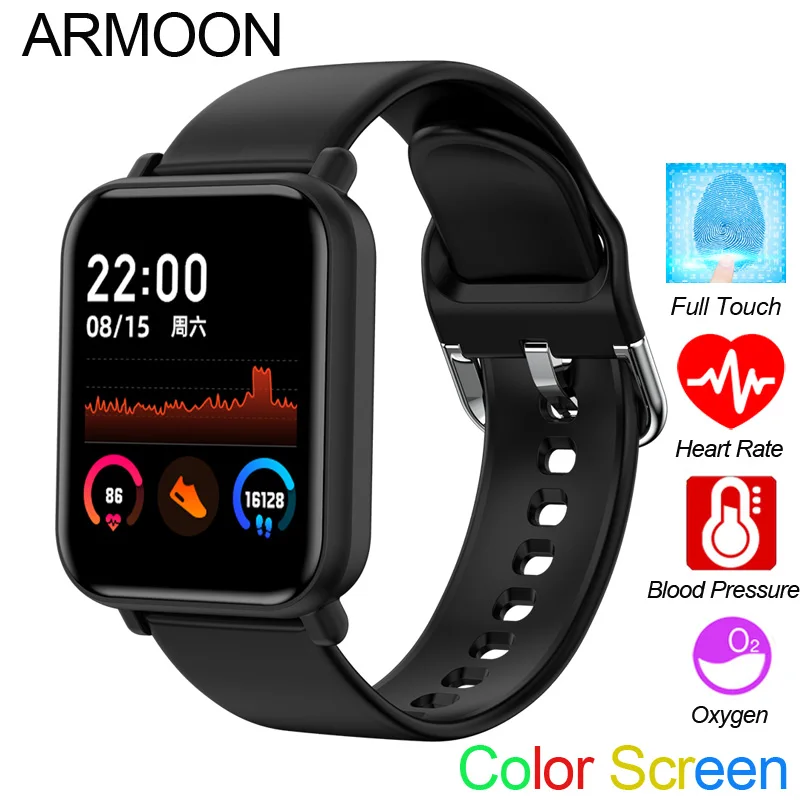 

ARMOON R7 1.3 inch Smart Watch Men Women Full Touch Fitness Tracker Heart Rate Blood Pressure Band Smart Clock Sport Smartwatch