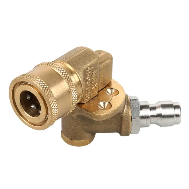 90 Degree Pivot Coupling High Pressure Washer Spray Nozzle 1/4'' Quick Connect Adapter
90 Degree Pivot Coupling High Pressure Washer Spray Nozzle 1/4'' Quick Connect Adapter