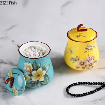 1 Pcs American Style Ceramics Cotton Swab Storage Box Dust-proof Cosmetic Cotton Cosmetic Storage Box Family Desktop Organizer
1 Pcs American Style Ceramics Cotton Swab Storage Box Dust-proof Cosmetic Cotton Cosmetic Storage Box Family Desktop Organizer