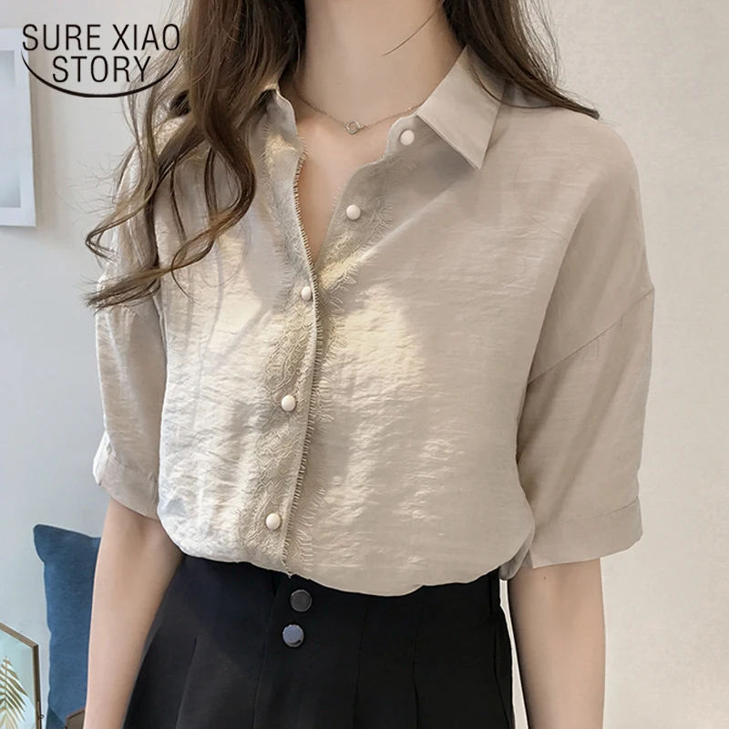 New Summer Short Sleeve Chiffon Shirt Plus Size Women Blouse Tops Solid Cardigan Ladies Blouse Blusas Mujer De Moda 2020 8674 50
New Summer Short Sleeve Chiffon Shirt Plus Size Women Blouse Tops Solid Cardigan Ladies Blouse Blusas Mujer De Moda 2020 8674 50